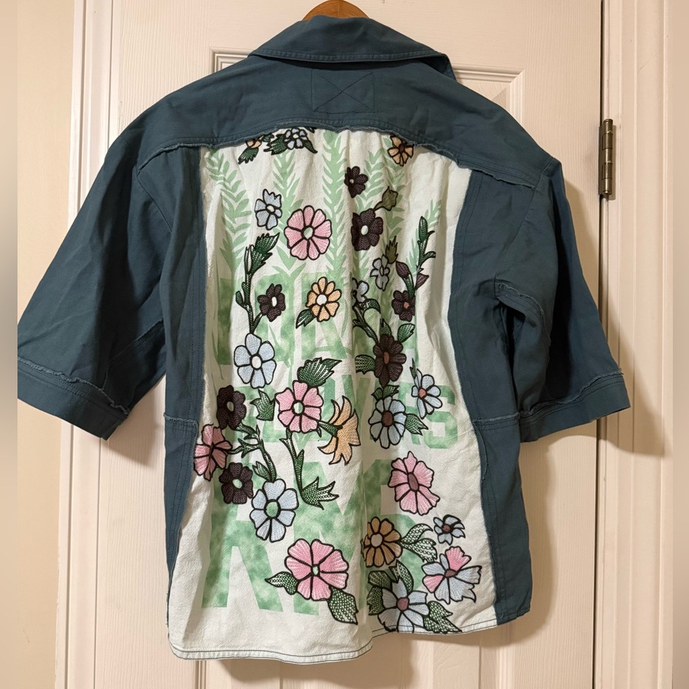 Free People We The Free Pressed In Flowers Kimono. Size XS - Picture 8 of 8